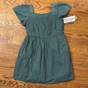 NWT Cat & Jack Girls Green Cotton Dress size 5T